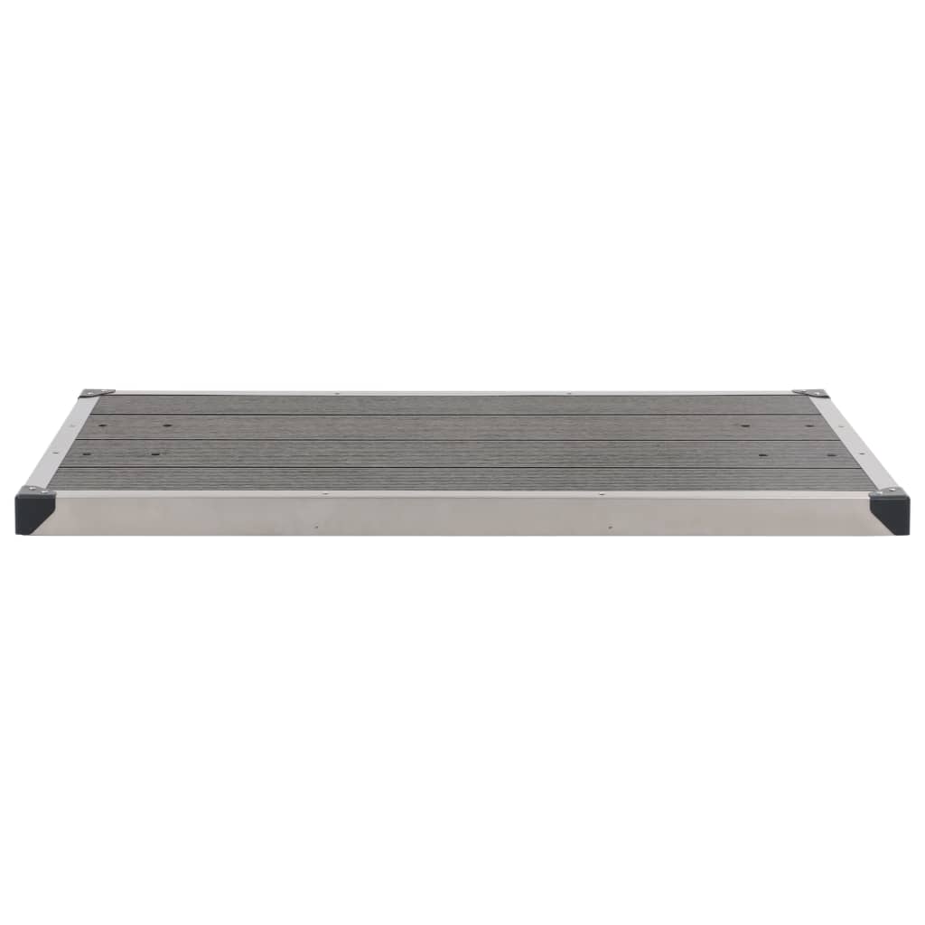 Gartendusche mit Grauer Bodenplatte 220 cm Aluminium