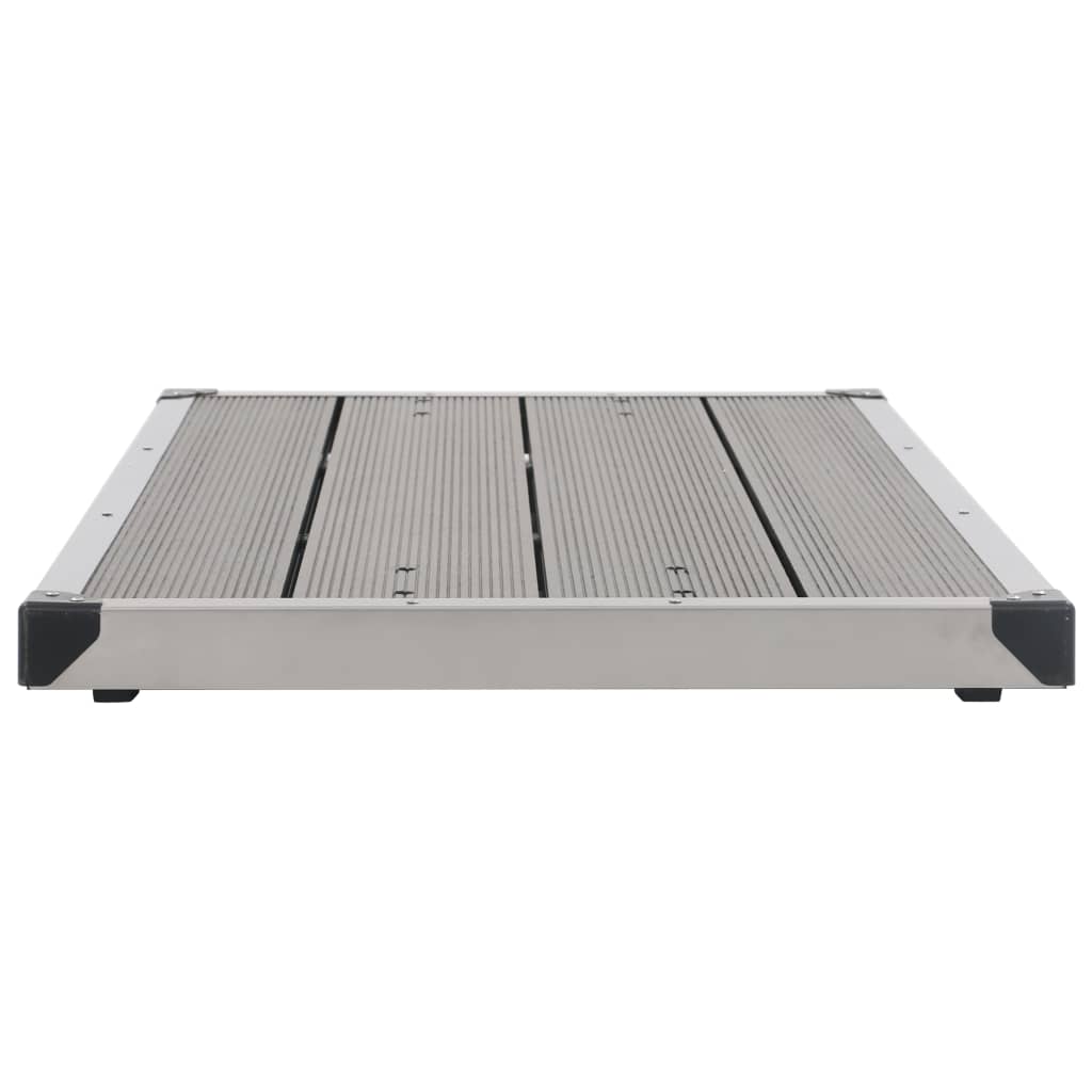 Gartendusche mit Grauer Bodenplatte 220 cm Aluminium