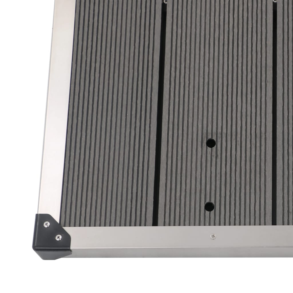 Gartendusche mit Grauer Bodenplatte 220 cm Aluminium