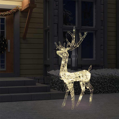 LED-Rentier Acryl Weihnachtsdekoration 140 LEDs 128 cm Warmweiß