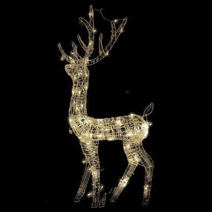 LED-Rentier Acryl Weihnachtsdekoration 140 LEDs 128 cm Warmweiß