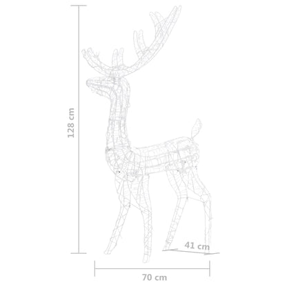 LED-Rentier-Familie Weihnachtsdeko Acryl 300 LED Warmweiß