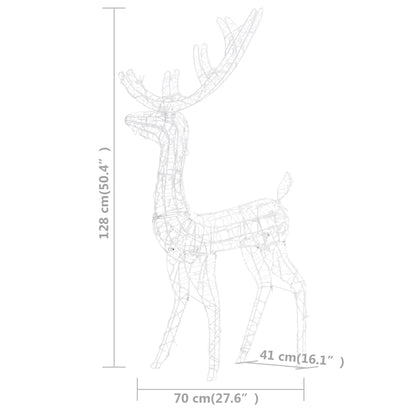 LED-Rentier-Familie Weihnachtsdeko Acryl 300 LED Bunt
