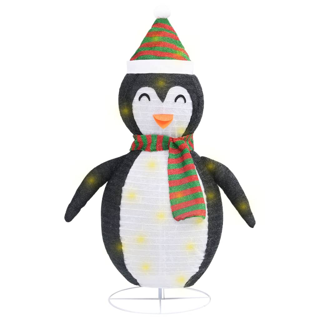 Weihnachtsdeko Pinguin LED Luxus-Gewebe 120 cm