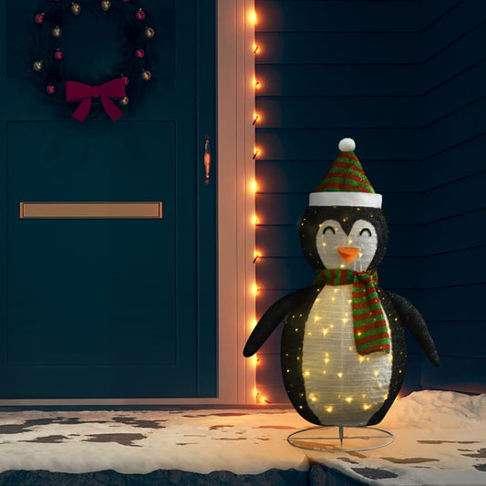 Weihnachtsdeko Pinguin LED Luxus-Gewebe 120 cm