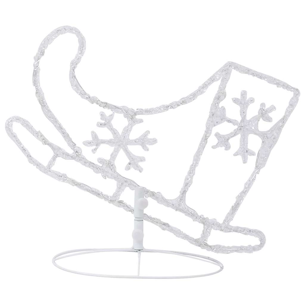 Weihnachtsdeko LED Rentiere & Schlitten Acryl 260x21x87 cm Bunt