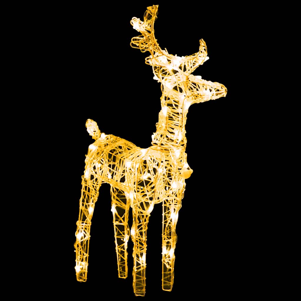 Rentiere & Schlitten Weihnachtsdekoration 160 LEDs 130 cm Acryl