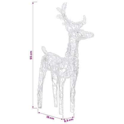 Rentiere & Schlitten Weihnachtsdekoration 160 LEDs 130 cm Acryl
