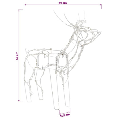 3-tlg. LED-Rentiere Set Weihnachtsdeko 229 LEDs