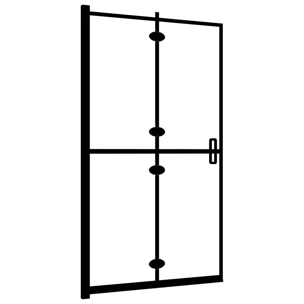 Faltbare Duschkabine ESG Schwarz 80x140 cm