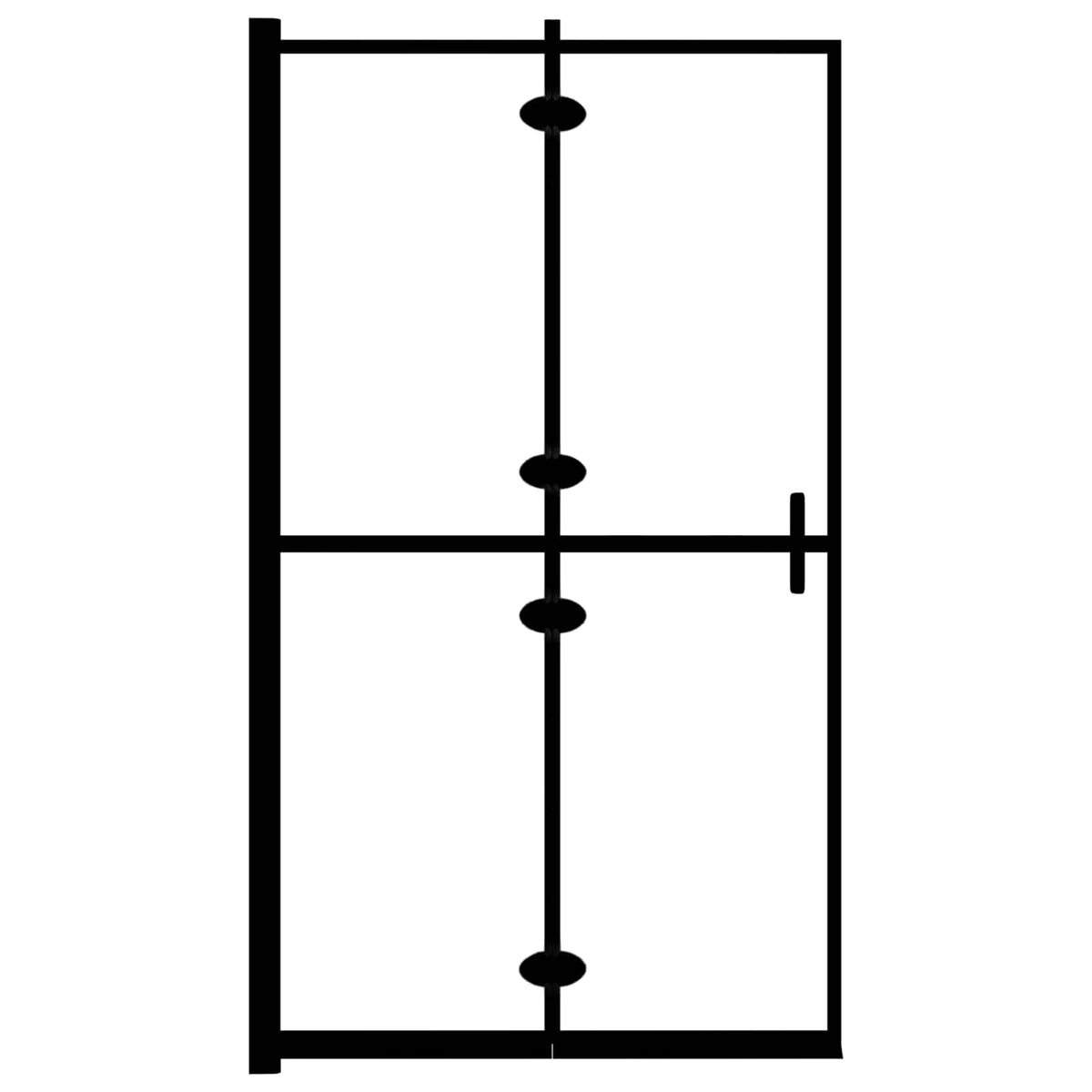 Faltbare Duschkabine ESG Schwarz 80x140 cm