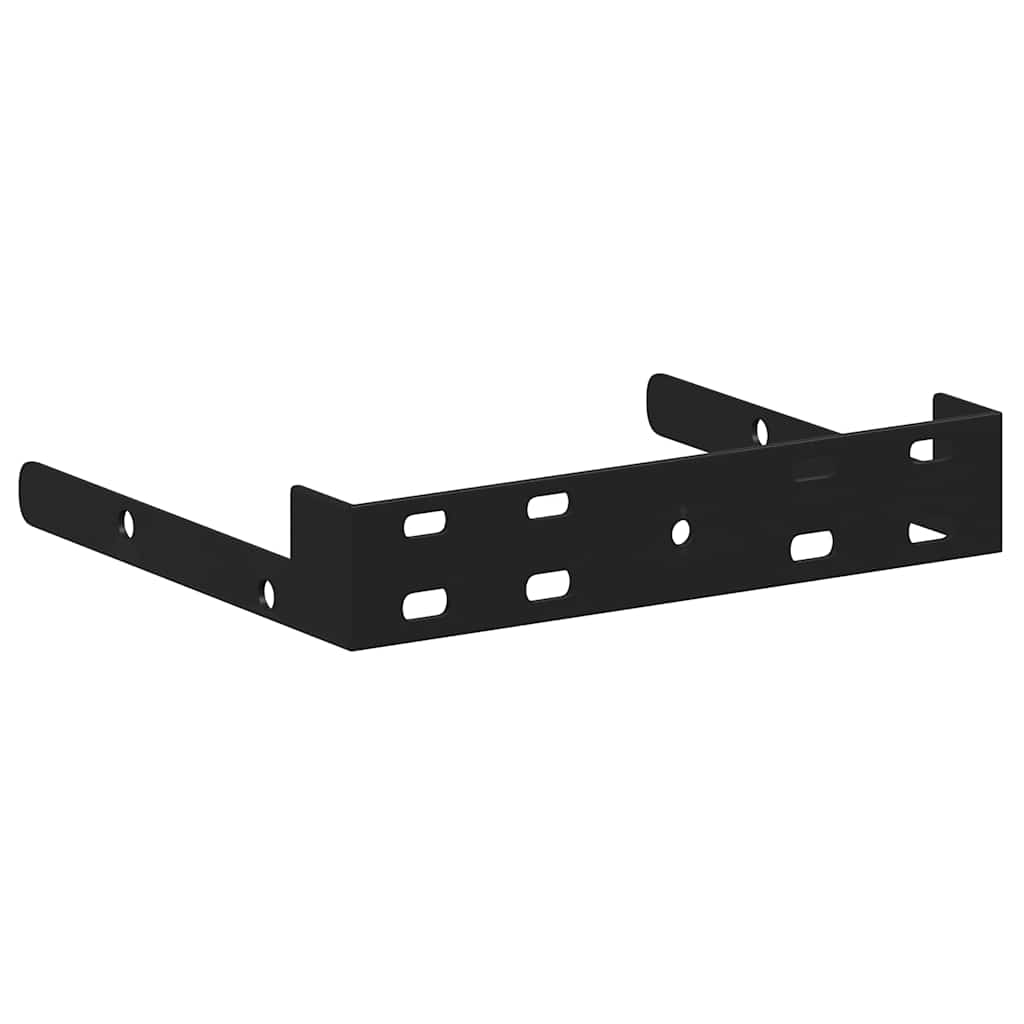 Schweberegale 2 Stk. Eichen-Optik und Weiß 23x23,5x3,8 cm MDF