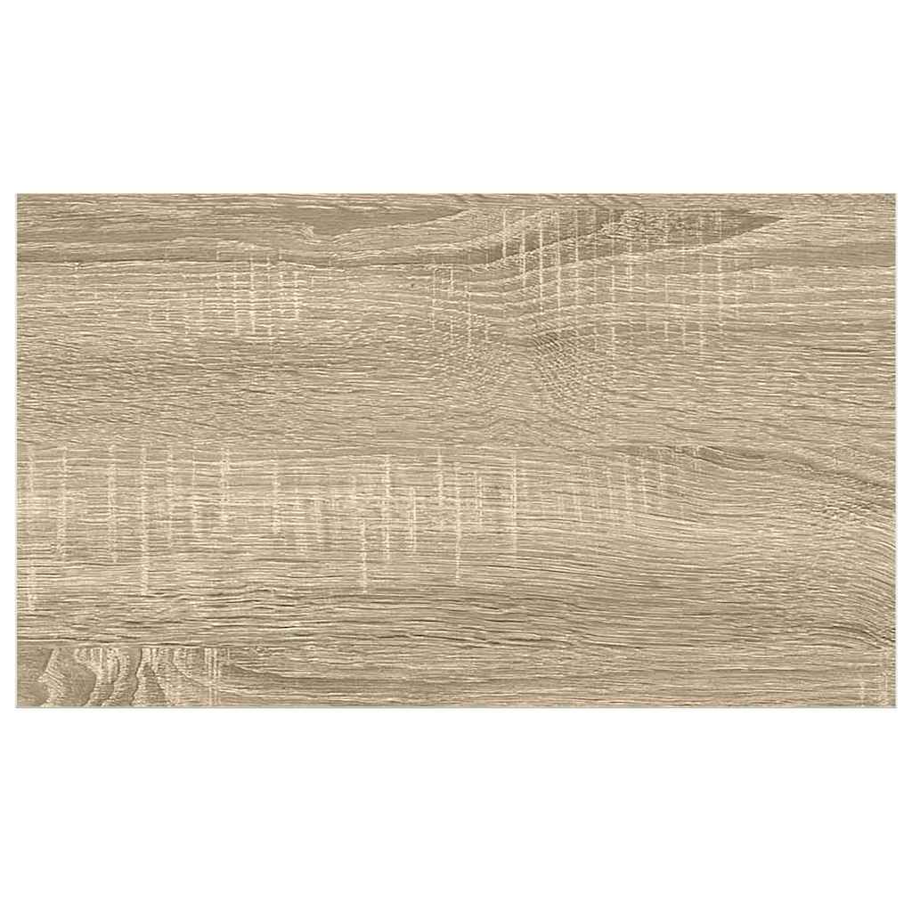 Schweberegale 2 Stk. Eichen-Optik und Weiß 50x23,5x3,8 cm MDF