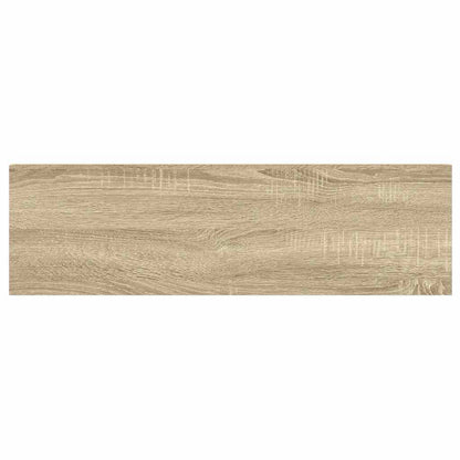 Schweberegale 4 Stk. Eichen-Optik und Weiß 80x23,5x3,8 cm MDF