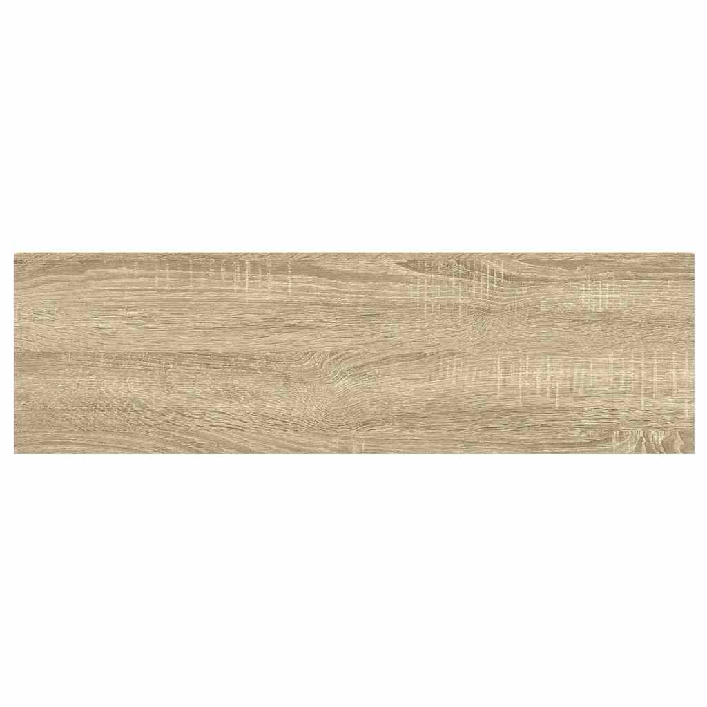 Schweberegale 4 Stk. Eiche und Weiß 90x23,5x3,8 cm MDF