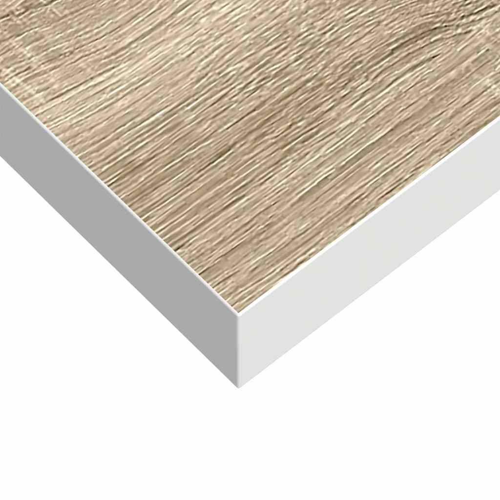 Schweberegal Eichen-Optik und Weiß 120x23,5x3,8 cm MDF