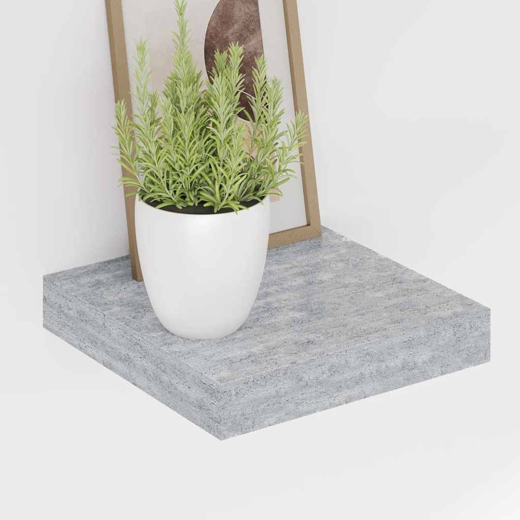 Schweberegal Betongrau 23x23,5x3,8 cm MDF