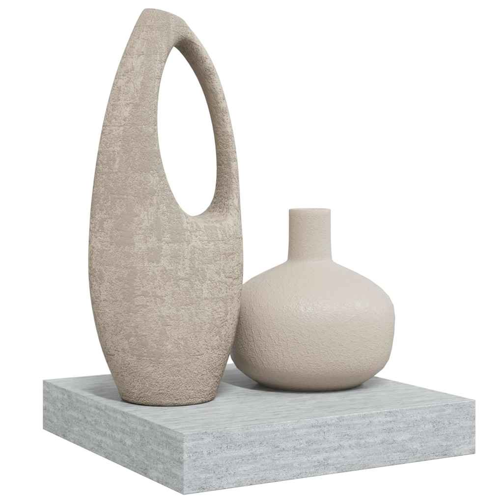 Schweberegal Betongrau 23x23,5x3,8 cm MDF