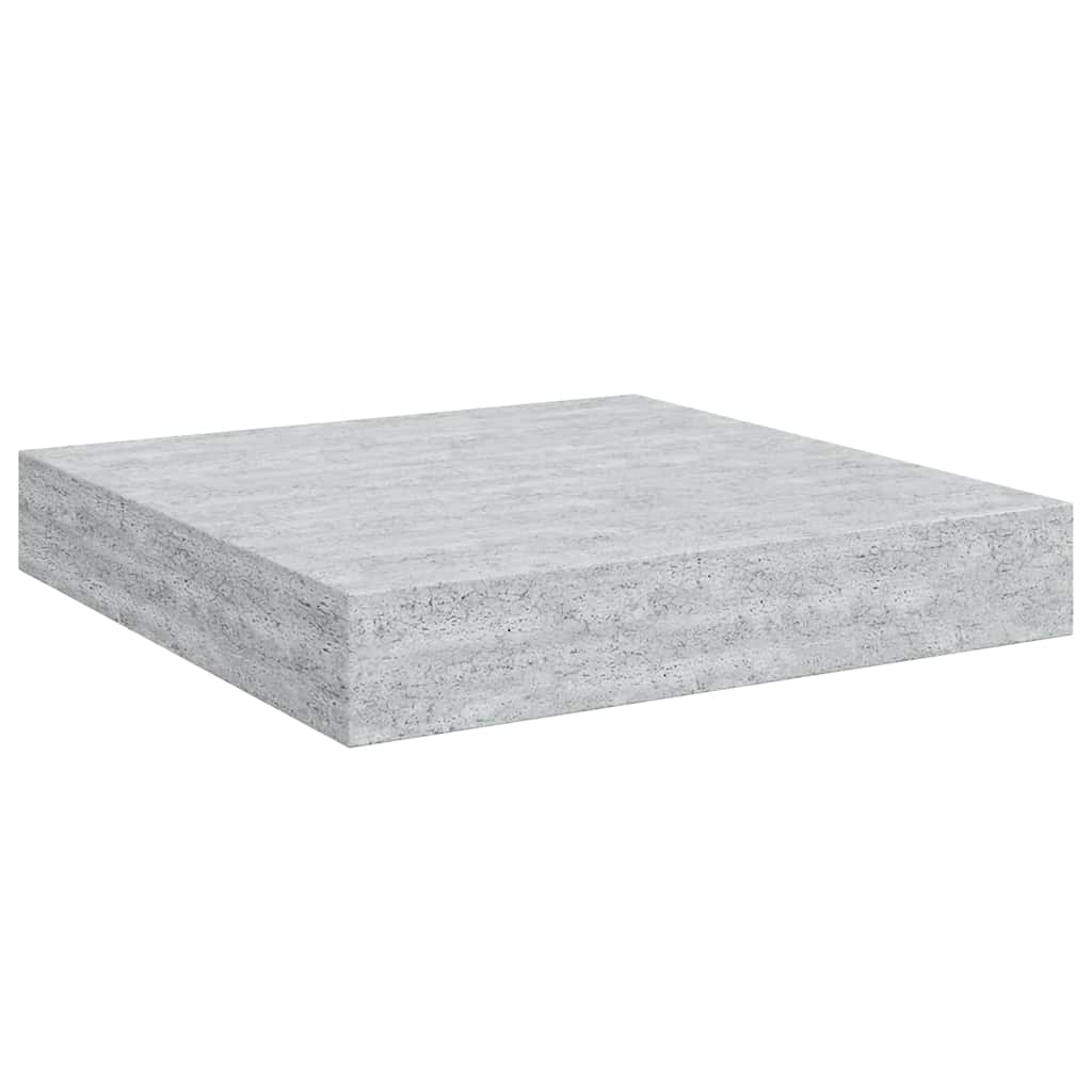 Schweberegale 2 Stk. Betongrau 23x23,5x3,8 cm MDF