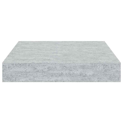 Schweberegale 2 Stk. Betongrau 23x23,5x3,8 cm MDF