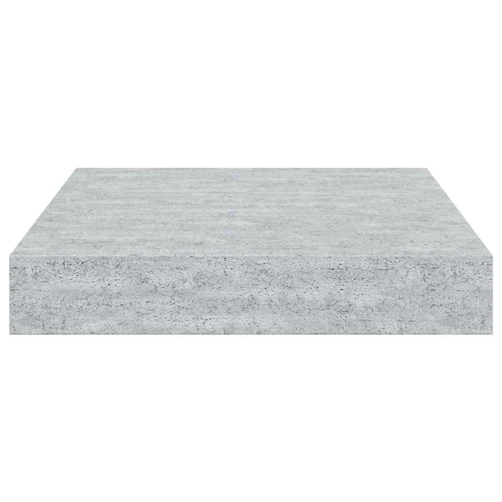 Schweberegale 2 Stk. Betongrau 23x23,5x3,8 cm MDF