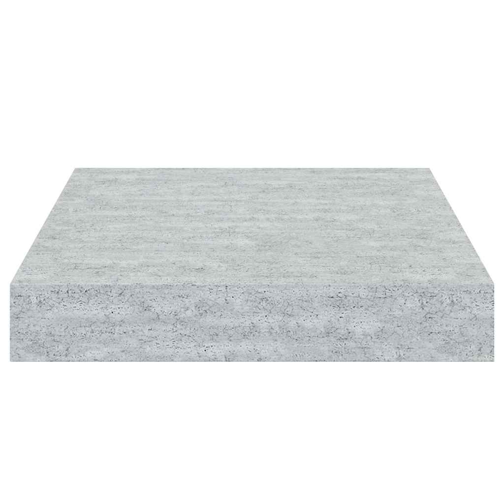 Schweberegale 2 Stk. Betongrau 23x23,5x3,8 cm MDF