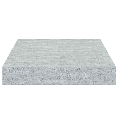 Schweberegale 2 Stk. Betongrau 23x23,5x3,8 cm MDF