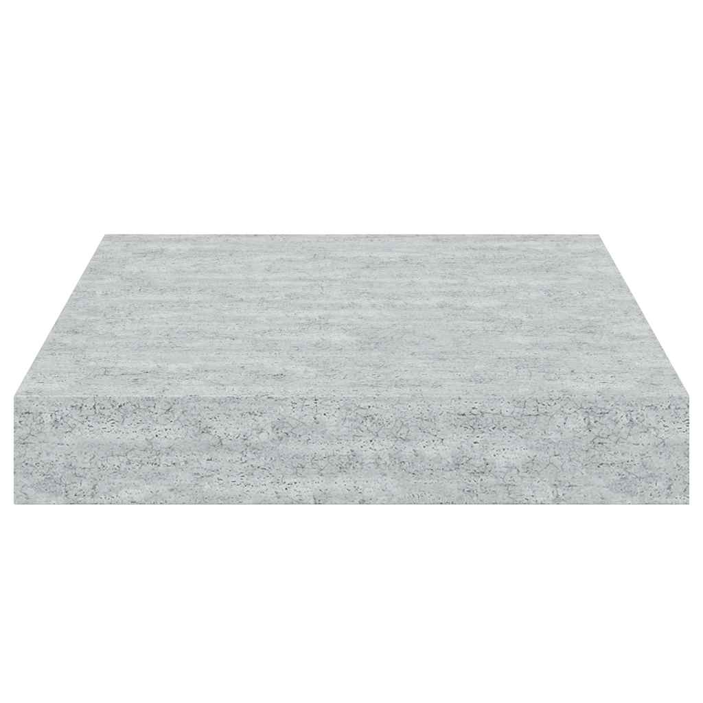 Schweberegale 2 Stk. Betongrau 23x23,5x3,8 cm MDF