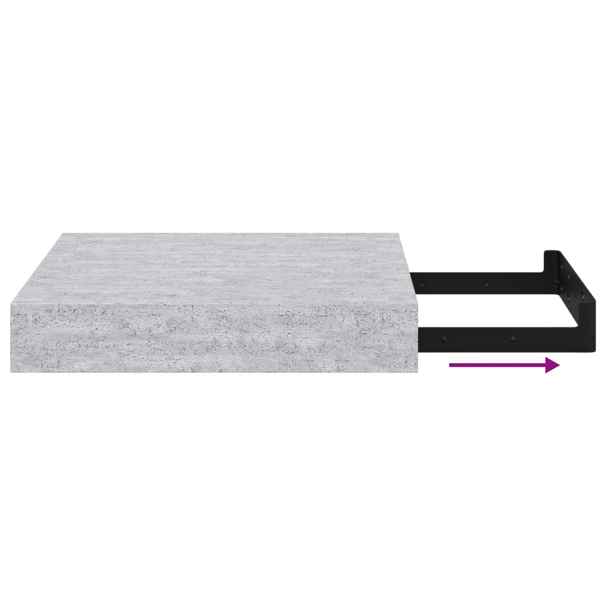Schweberegale 2 Stk. Betongrau 23x23,5x3,8 cm MDF