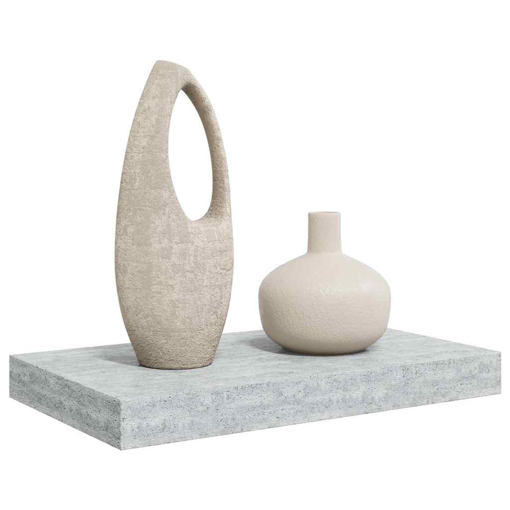 Schweberegal Betongrau 40x23,5x3,8 cm MDF