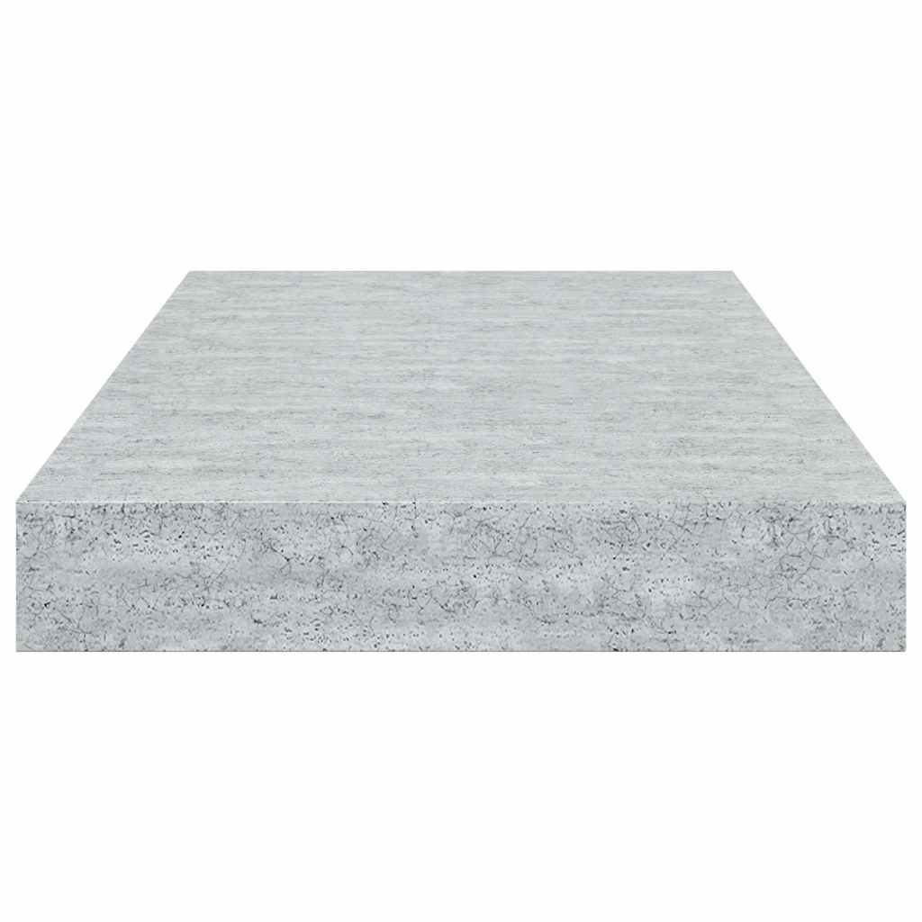 Schweberegale 2 Stk. Betongrau 40x23,5x3,8 cm MDF