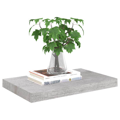 Schweberegal Betongrau 50x23,5x3,8 cm MDF