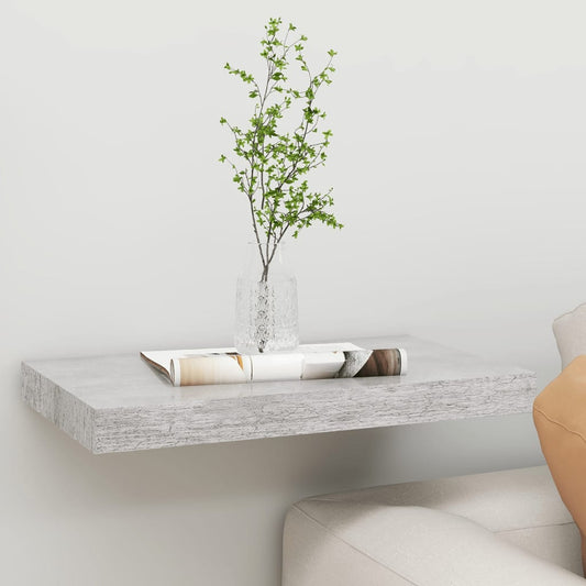 Étagère flottante en béton gris 50x23x3,8 cm MDF