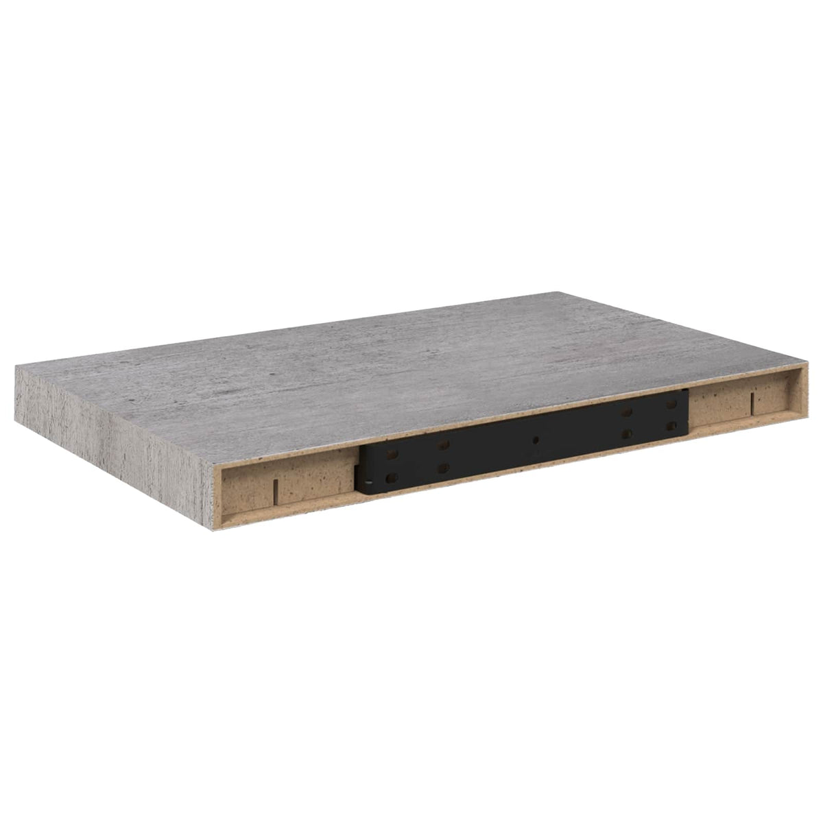 Schweberegal Betongrau 50x23,5x3,8 cm MDF