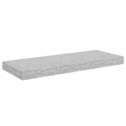 Schweberegale 2 Stk. Betongrau 60x23,5x3,8 cm MDF