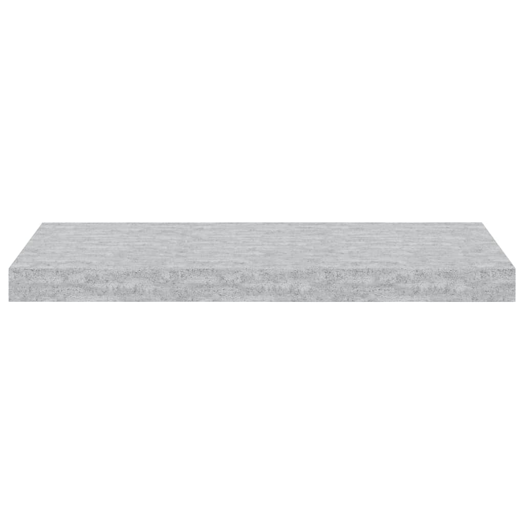 Schweberegale 2 Stk. Betongrau 60x23,5x3,8 cm MDF