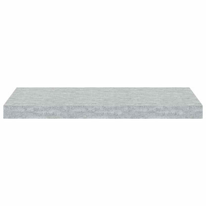 Schweberegale 2 Stk. Betongrau 60x23,5x3,8 cm MDF