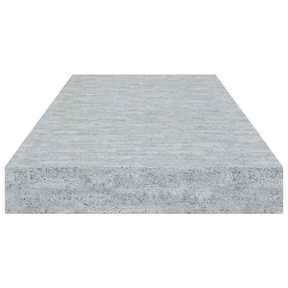 Schweberegale 2 Stk. Betongrau 60x23,5x3,8 cm MDF