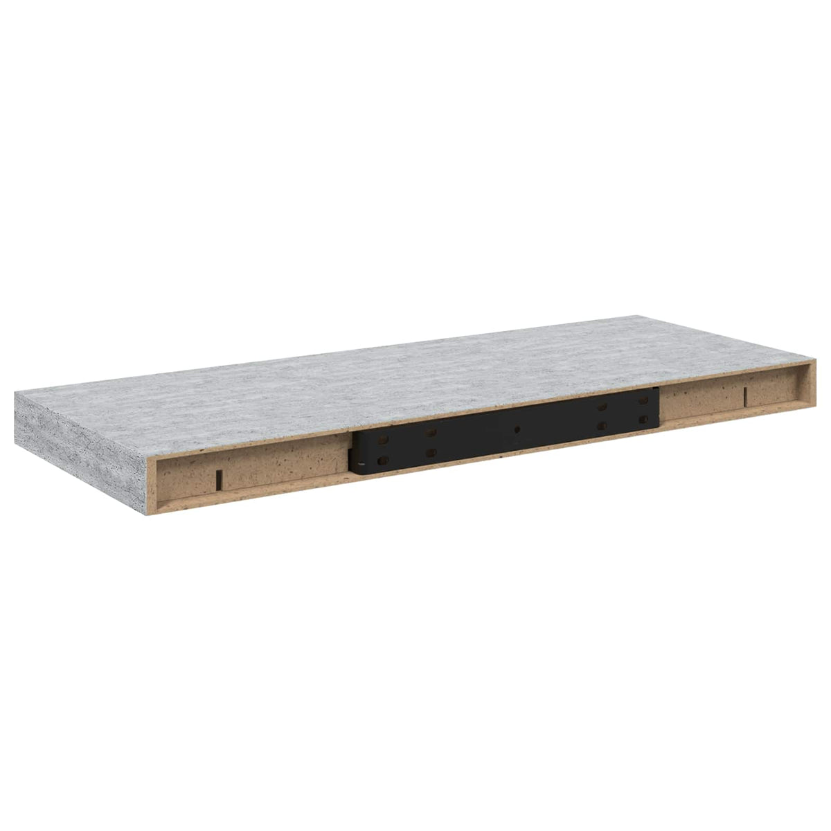 Schweberegale 4 Stk. Betongrau 60x23,5x3,8 cm MDF