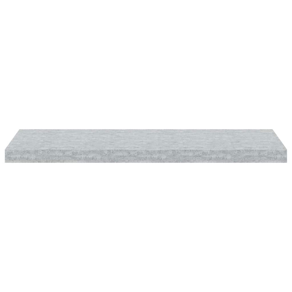 Schweberegale 2 Stk. Betongrau 80x23,5x3,8 cm MDF