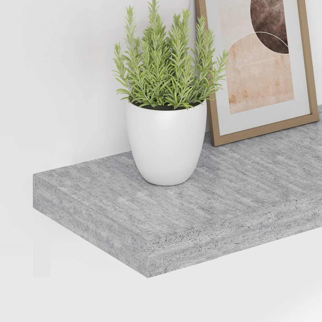 Schweberegal Betongrau 90x23,5x3,8 cm MDF