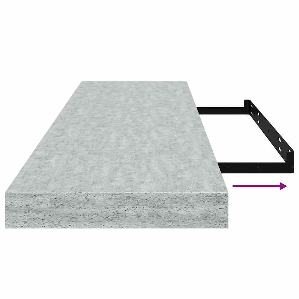 Schweberegal Betongrau 90x23,5x3,8 cm MDF