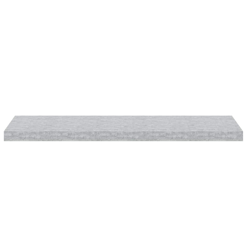 Schweberegale 2 Stk. Betongrau 90x23,5x3,8 cm MDF