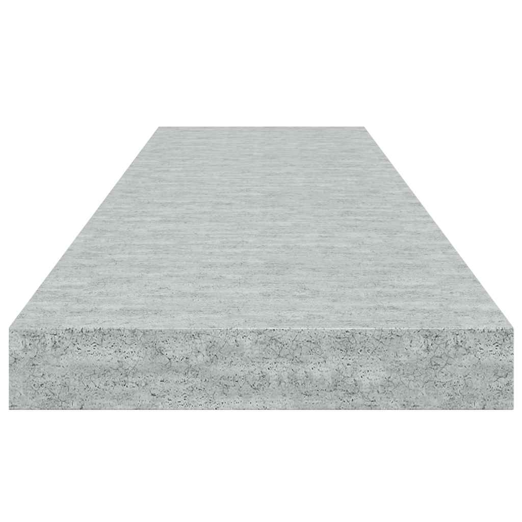 Schweberegale 2 Stk. Betongrau 90x23,5x3,8 cm MDF