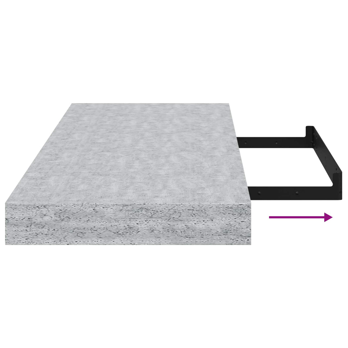 Schweberegale 2 Stk. Betongrau 90x23,5x3,8 cm MDF
