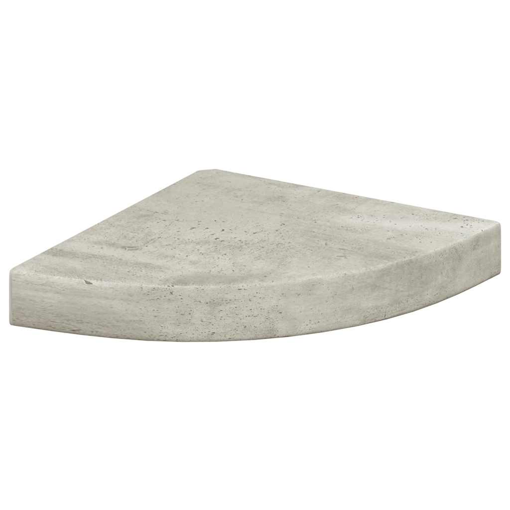 Eck-Schweberegal Betongrau 25x25x3,8 cm MDF