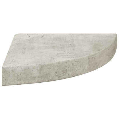 Eck-Schweberegale 2 Stk. Betongrau 25x25x3,8 cm MDF