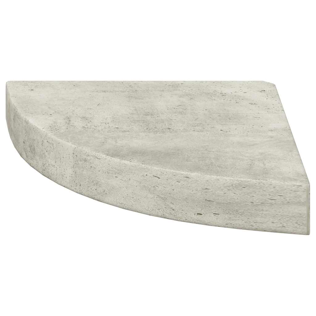 Eck-Schweberegale 4 Stk. Betongrau 25x25x3,8 cm MDF