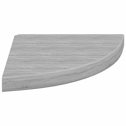 Eck-Schweberegal Betongrau 35x35x3,8 cm MDF