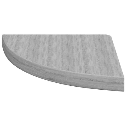 Eck-Schweberegale 2 Stk. Betongrau 35x35x3,8 cm MDF